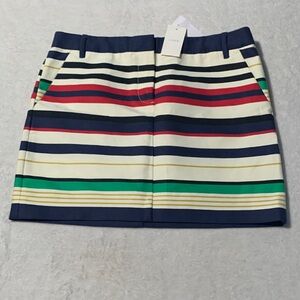 J. Crew Colorful Striped Mini Skirt